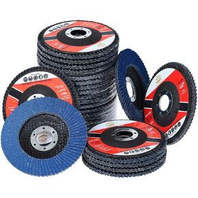28 Pack 4 1/2 Inch Flap Disc Angle Grinder Sanding Disc 40 60 80 120 Grit Flap Sanding Disc (4 1/2 inch x 7/8 Inch)