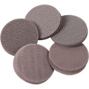 50pcs 5-Inch Mesh Abrasive Sanding Discs Hook & Loop Sandpaper, Each 10pcs of Grit 80 120 180 320 400 Dust Free Anti-Blocking Net Sandpaper Sheets for Auto Body, Wood, Drywall, Metal
