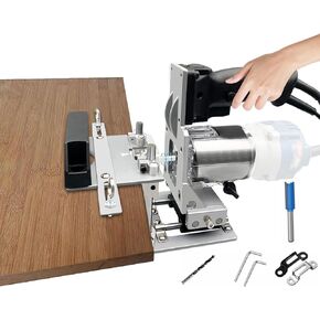 Mortising Jig 2 في 1 نظام نجارة لسان فضفاض مع قاطع طحن من السبائك، دعامة تشذيب غير مرئية لأعمال النجارة، حامل ثقب الآلة لربط أثاث النجارة in Kuwait