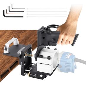 Mortising Jig and Loose Tenon Joinery System 2 in 1 Invisible Fastener Slotting Bracket Compact Router Attachment Woodworking Slotting Locator for Woodworking Furniture Splicing in Kuwait
