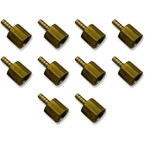 EDGE INDUSTRIAL 1/8" معرف خرطوم إلى 1/8" أنثى NPT FNPT تركيب نحاسي مستقيم الوقود / الهواء / الماء / الزيت / الغاز / WOG (الكمية 01)