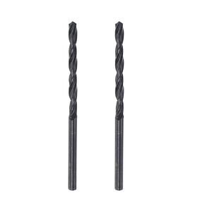 uxcell 6542 High Speed Steel Straight Shank Twist Jobber Drill Bit, Fully Ground Black Oxide Drill Bits 1.7mm Drill Diameter 42mm Total Length 2 Pcs