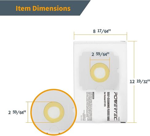 POWERTEC Shop Vacuum Bags 5PK for Festool CT SYS Dust Extractor, Replacement Fleece Filter Bags for Festool 500438 Shop Vacuum Dust Collection Bags, Shop Vacuum Accessories for Festool (75059) in Saudi Arabia