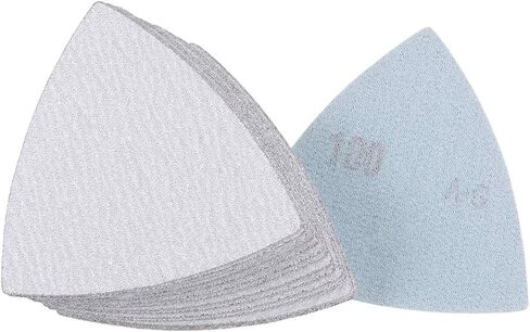 uxcell Detail Sander Sandpaper, Triangular Sanding Paper, Triangle Hook and Loop Sanding Pads Silicon Carbide 3-1/2 Inch White Abrasive 60 Grit 25 Pcs in Saudi Arabia