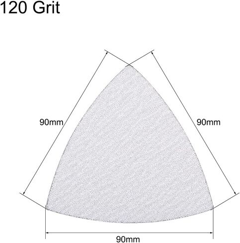 uxcell Detail Sander Sandpaper, Triangular Sanding Paper, Triangle Hook and Loop Sanding Pads Silicon Carbide 3-1/2 Inch White Abrasive 60 Grit 25 Pcs in Saudi Arabia
