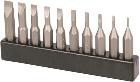 Wiha Micro Bit Replacement Slotted Bit Pack, 10 Piece in Saudi Arabia