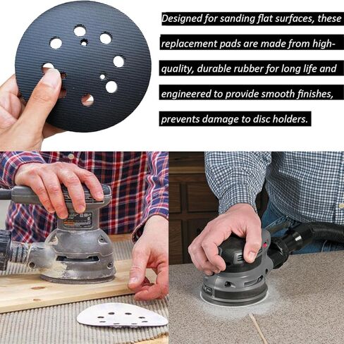 قطعتان من وسادة الصنفرة البديلة بقطر 5 بوصات و8 فتحات بخطاف وحلقة لكابل بورتر 343/343k، 390/390K، 382، 343VSK Orbit Sander - وسادة دعم الصنفرة in Kuwait