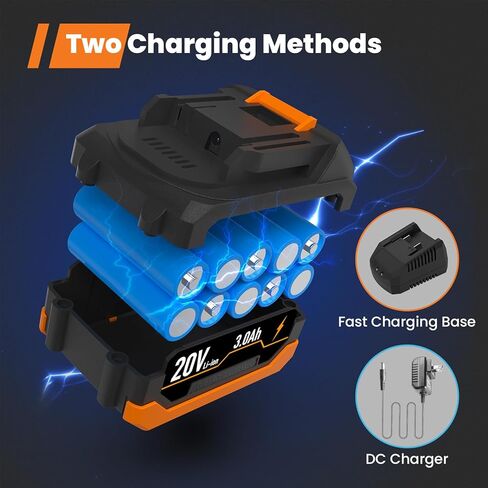 حزمة بطارية gogonova 20 فولت، حزمة بطارية ليثيوم أيون 3.0 أمبير، وقت تشغيل ممتد، أدوات كهربائية لاسلكية متوافقة مع بطارية ليثيوم 20 فولت in Kuwait