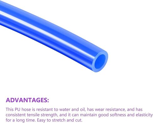 DMiotech 8mmx12mm Pneumatic Tubing, 1 Meters/3.3ft Air Compressor PU Line Hose Tube for Water Fluid Transfer, Blue in Saudi Arabia