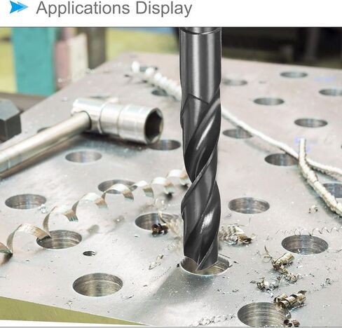 CoCud Reduced Shank Drill Bit, 20.5mm Cutting Edge 1/2" Shank, Nitride Coated High Speed Steel 6542 Twist Drill Bits - (Applications: for Stainless Steel Metal Wood) in Kuwait