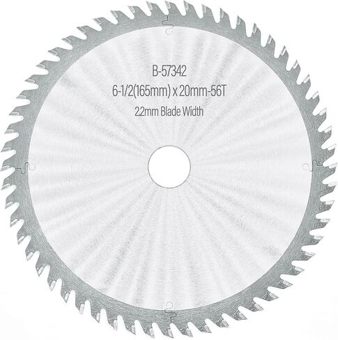 Upgraded B-57342 BL6556 Carbide Tipped Cordless Plunge Track Saw Blade Compatible with Makita SP6000 DEWALT DWS520CK DWS520LK DWS520SK Wen CT1065 Series Circular Saw，165x2.2x20mm 6-1/2" 56Tooth ATB in Kuwait
