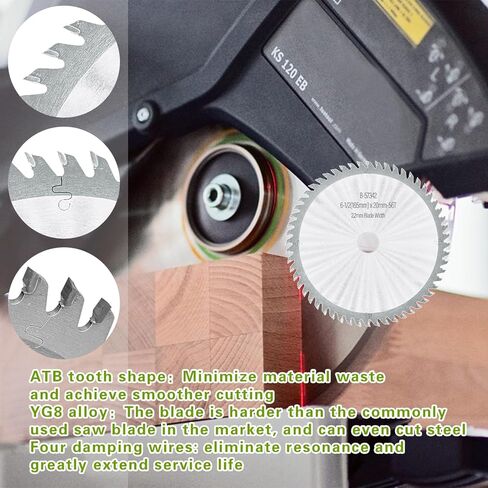 Upgraded B-57342 BL6556 Carbide Tipped Cordless Plunge Track Saw Blade Compatible with Makita SP6000 DEWALT DWS520CK DWS520LK DWS520SK Wen CT1065 Series Circular Saw，165x2.2x20mm 6-1/2" 56Tooth ATB in Kuwait