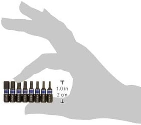 IRWIN Impact Driver Bit Set, Assorted, Hex Head, 1-Inch, 8-Pack (1902388) in Saudi Arabia