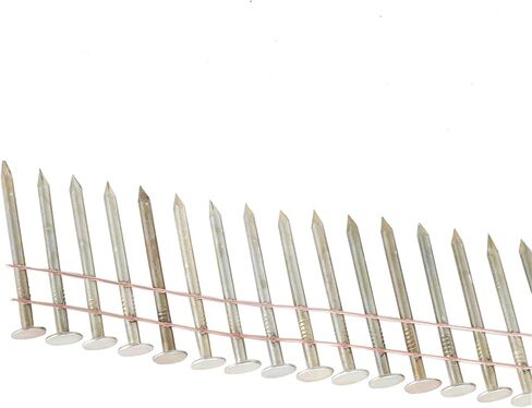 15-Degree Collated Wire Coil 7200 Count Siding Nails 0.12 Inch x 1-3/4 Inch Full Round Head Ring Shank Hot-Dipped Galvanized in Kuwait