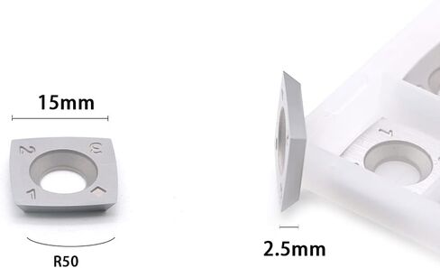 مربع 15 مم من FomaSP مع قطع من الكربيد بحافة نصف قطرها 2 بوصة (15 مم × 15 مم × 2.5 مم -R50) لأداة الخشب، 3 قطع in Kuwait