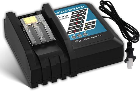 Bluway 7A DC18RC Replacement for Makita 18V Battery Charger Compatible with Makita 14.4V-18V LXT Lithium-Ion BL1860 BL1850 BL1840 BL1830 BL1815 Rapid Charger in Kuwait
