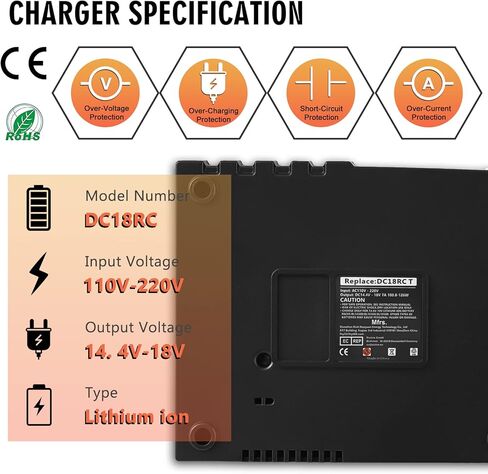 Bluway 7A DC18RC Replacement for Makita 18V Battery Charger Compatible with Makita 14.4V-18V LXT Lithium-Ion BL1860 BL1850 BL1840 BL1830 BL1815 Rapid Charger in Kuwait