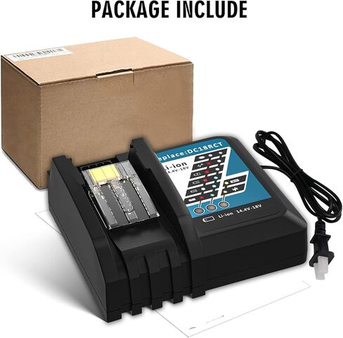 Bluway 7A DC18RC Replacement for Makita 18V Battery Charger Compatible with Makita 14.4V-18V LXT Lithium-Ion BL1860 BL1850 BL1840 BL1830 BL1815 Rapid Charger in Kuwait