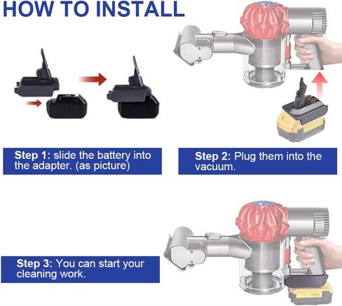 متوافق مع محول بطارية Dyson V7 V8 لبطارية ماكيتا 18 فولت للتحويل إلى أداة مكنسة كهربائية محمولة لاسلكية V7 V8 (محول MT18V V7 V8 فقط) in Kuwait