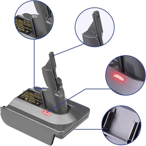 متوافق مع محول بطارية Dyson V7 V8 لبطارية ماكيتا 18 فولت للتحويل إلى أداة مكنسة كهربائية محمولة لاسلكية V7 V8 (محول MT18V V7 V8 فقط) in Kuwait