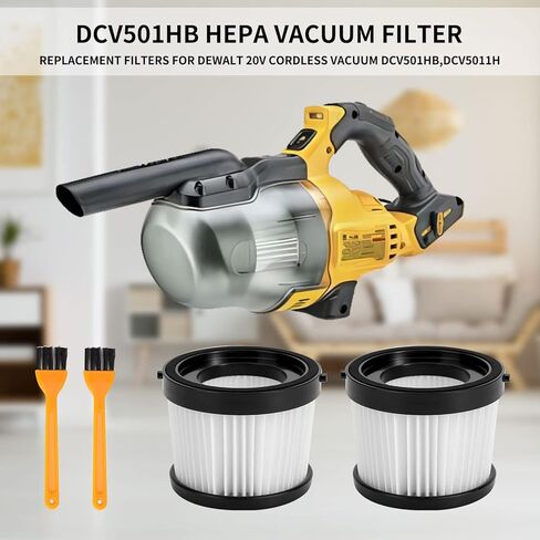 DCV501HB DCV5011H استبدال فلتر HEPA DEWALT DCV501HB 20V مكنسة كهربائية محمولة لاسلكية، قابلة للإزالة والغسل، 2 حزمة، ضمان لمدة 5 سنوات in Kuwait