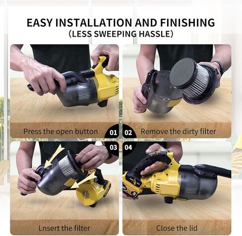 DCV501HB DCV5011H استبدال فلتر HEPA DEWALT DCV501HB 20V مكنسة كهربائية محمولة لاسلكية، قابلة للإزالة والغسل، 2 حزمة، ضمان لمدة 5 سنوات in Kuwait