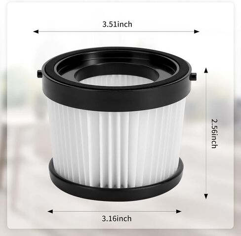 DCV501HB DCV5011H استبدال فلتر HEPA DEWALT DCV501HB 20V مكنسة كهربائية محمولة لاسلكية، قابلة للإزالة والغسل، 2 حزمة، ضمان لمدة 5 سنوات in Kuwait