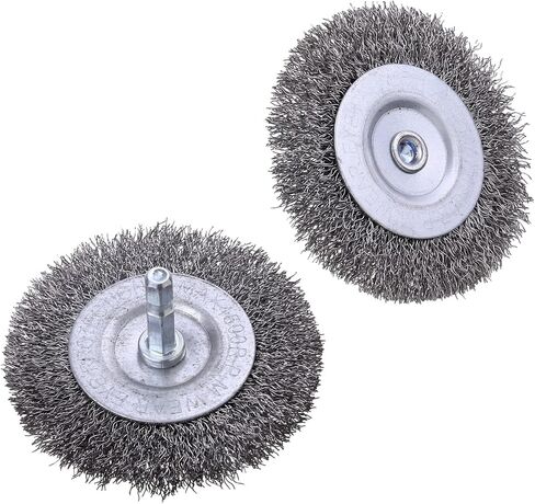WENORA 9 Pcs Wire Brush Wheel for Drill, Wire Brush for Drill 1-Inch Crimped End Wire Brushes 1/4" Hex Shank for Paint-Surface and Small Spaces in Saudi Arabia