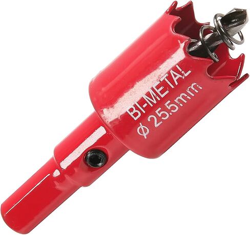 Utoolmart 15mm Bi-Metal Hole Saw, 15mm Professional High Speed Steel Drill Bits Cutter, 25mm Opening Depth with 10mm Dia Triangular Handle, for Cutting Board Metal, Plastic, Fiberboard, Wood in Saudi Arabia