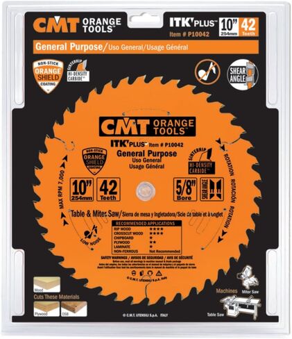 شفرة منشار CMT P05018 ITK PLUS لتأطير سريع، 5-3/8 × 18، أسنان 10 درجة ATB + زاوية مقص، 10 مم تجويف in Saudi Arabia