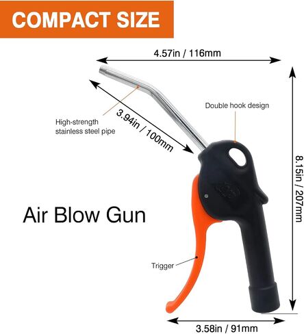 WORKPAD 3 PCS Air Duster Blow Gun,1/4" BrassAir Inlet, Air Compressor Accessories Dust Cleaning Tool, Adapt To Car Clean,Iron Filings Cleaning in Saudi Arabia