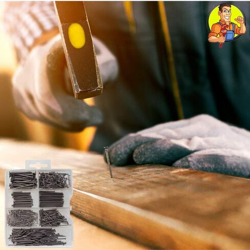 مجموعة مسامير متنوعة من الاجهزة، تتضمن مسامير معلقة لاطار الصور، لمسة نهائية وسلك، وبراد، والاستخدام الشائع. تأتي هذه المجموعة في صندوق بلاستيكي منظم وتحتوي على 550 مسمار متين وشديد التحمل. in Kuwait