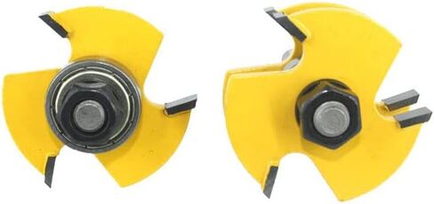 مجموعة لقم راوتر من ويلسنسون على شكل حرف T مع ساق 1/4 انش، مجموعة ادوات راوتر قابلة للتعديل لتقطيع الخشب للخزانة والرفوف والابواب وادوات النجارة، قطعتين in Kuwait