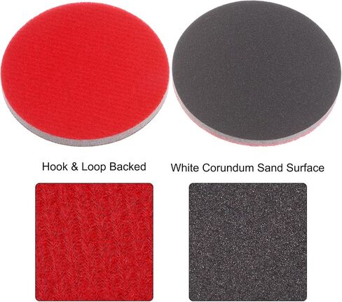 uxcell 50pcs 3000 Grit Sanding Sponge 3 Inch Hook and Loop Sponge Sanding Disc Wet/Dry for Car Wood Drywall Metal in Kuwait