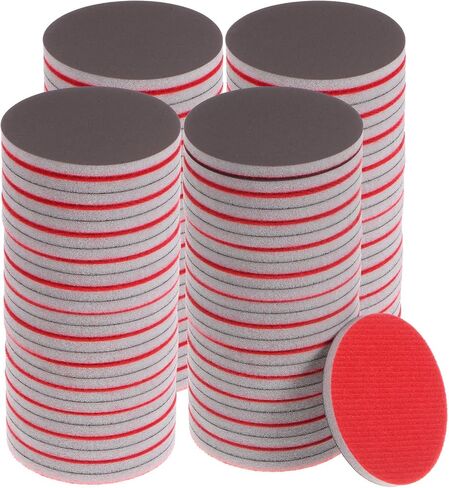 uxcell 50pcs 3000 Grit Sanding Sponge 3 Inch Hook and Loop Sponge Sanding Disc Wet/Dry for Car Wood Drywall Metal in Kuwait