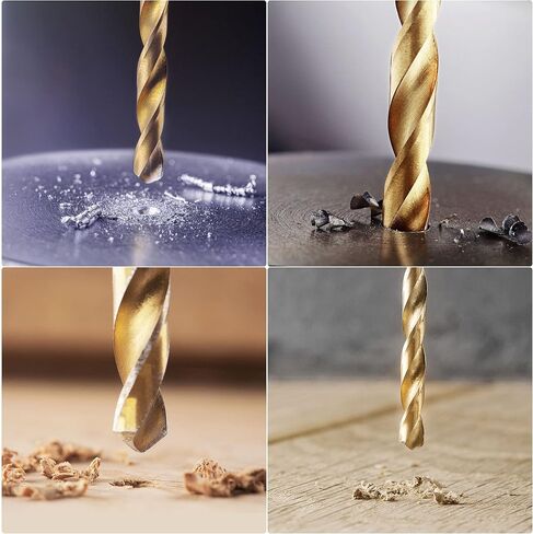 uxcell High Speed Steel Straight Shank Twist Drill Bit Fully Ground Titanium Coated 2.3mm Drilling Dia 6 Pcs in Saudi Arabia