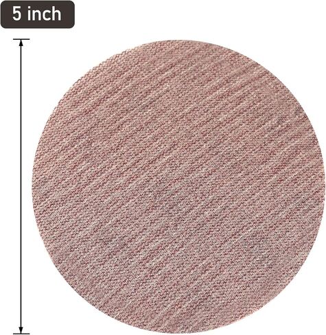 أقراص صنفرة مقاس 5 بوصات 80 120 180 240 320 من ورق الصنفرة الكاشطة بخطاف وحلقة متنوعة، قرص صنفرة شبكي مضاد للحجب يدوم طويلاً، 50 عبوة in Kuwait