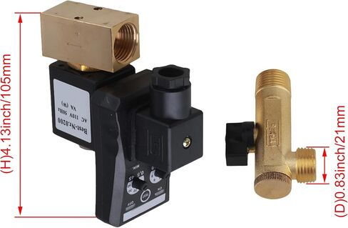 CNBTR Automatic Timed Water Trank Direct-acting Drain Valve Electronic Timed Air Compressor Forging Brass 1/2" Hole Diameter AC110V Drain Valve in Saudi Arabia