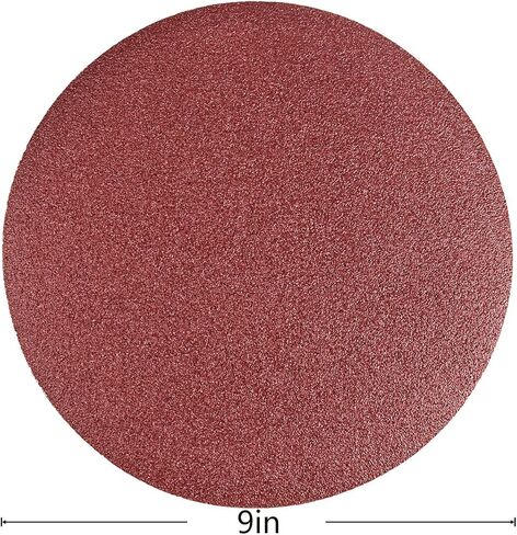 CBTONE 40 قطعة 9 بوصة NO-Hole قرص صنفرة من أكسيد الألومنيوم ، ورق الصنفرة بخطاف & حلقة (5 لكل من 60 80 100 120 180 240 400 800) in Kuwait