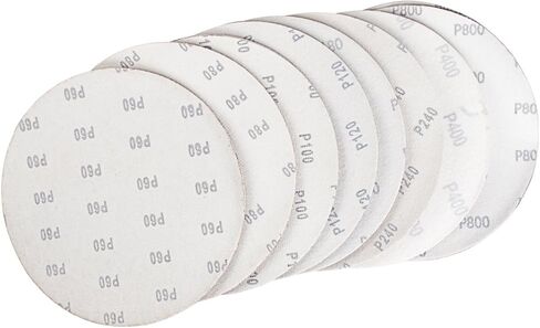 CBTONE 40 قطعة 9 بوصة NO-Hole قرص صنفرة من أكسيد الألومنيوم ، ورق الصنفرة بخطاف & حلقة (5 لكل من 60 80 100 120 180 240 400 800) in Kuwait