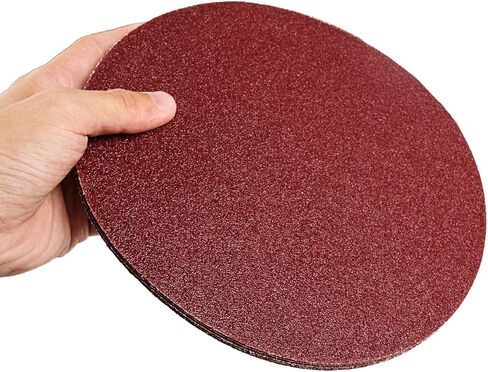 CBTONE 40 قطعة 9 بوصة NO-Hole قرص صنفرة من أكسيد الألومنيوم ، ورق الصنفرة بخطاف & حلقة (5 لكل من 60 80 100 120 180 240 400 800) in Kuwait