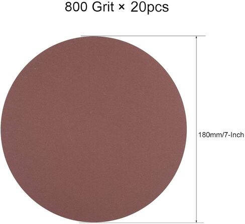 Rannb 20pcs Sanding Discs Round 7-Inch Dia 600 Grit Pad Flocking Sandpaper for Polishing Wood Aluminum Stone Glass in Kuwait