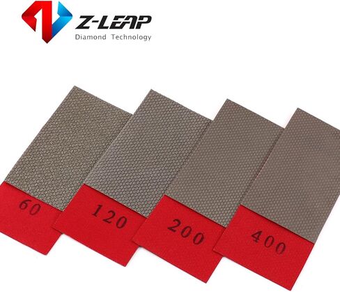 مجموعة ورق الصنفرة اليدوية من ورق الصنفرة الماسي من Z-LEAP للجرانيت والخرسانة والرخام الزجاجي in Kuwait