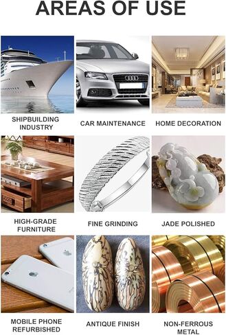 Luckyway 36 ورقة، 9 × 3.6 بوصة، 120 إلى 5000 ورق صنفرة متنوع لتشطيب الأثاث الخشبي، الصنفرة المعدنية وتلميع السيارات، الصنفرة الجافة أو الرطبة in Kuwait