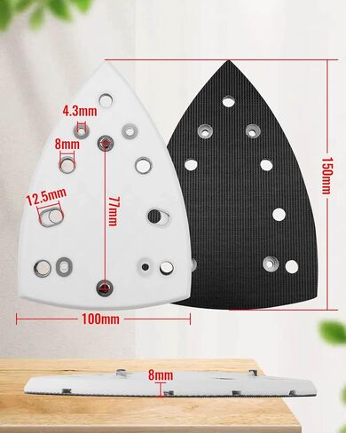 DTS400 DS400 Sanding Pad Fit for Festool DTS400 DS400 Random Orbit Sanders, Upgraded Triangular Sanding Pad Compatible with Festool STF-Delta-100X150-DTS400/DS400, StickFix Rep Sanding Pad in Saudi Arabia