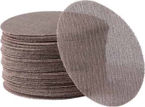800GRIT 50pcs 5-Inch Mesh Abrasive Sanding Discs Hook & Loop Sandpaper, Dust Free Anti-Blocking Net Sandpaper Sheets for Auto Body, Wood, Drywall, Metal in Saudi Arabia