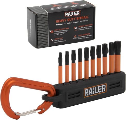 10pc TORX Star Screwdriver Bit Set 2 Inch S2 Steel Impact Bits Holder Set | Precision 6-point star geometry prevents cam-out. Includes extended 2" reach, storage bit holder & carabiner for 1/4" chucks. in Kuwait