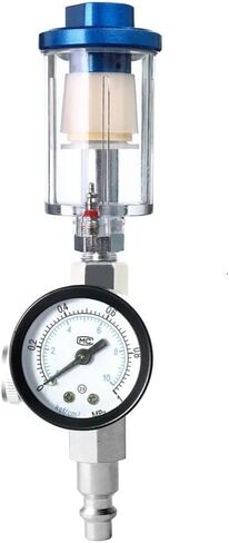 صمام منظم ضغط الهواء 1/4 بوصة مع مقياس الضغط وفلتر مصيدة المياه، منظم ضغط الماء بفاصل الزيت، منظم ضاغط الهواء لمسدس طلاء رذاذ الهواء in Kuwait