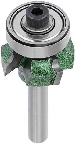 FTVOGUE Trimmer Router Bit R1/R2/R3 Woodworking Milling Cutter 4 Teeth Trimming Cutter for Woodworking Engraving Machine(1/4 * R2) in Saudi Arabia