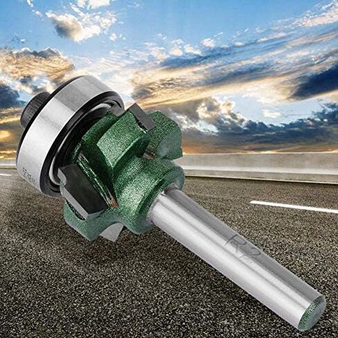 FTVOGUE Trimmer Router Bit R1/R2/R3 Woodworking Milling Cutter 4 Teeth Trimming Cutter for Woodworking Engraving Machine(1/4 * R2) in Saudi Arabia